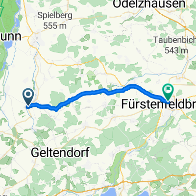 Hochgeschwindigkeitsroute in Egling an der Paar