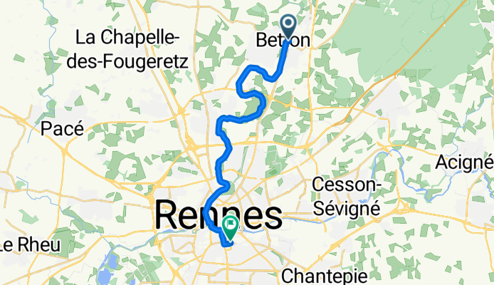 Relaxed route in Rennes