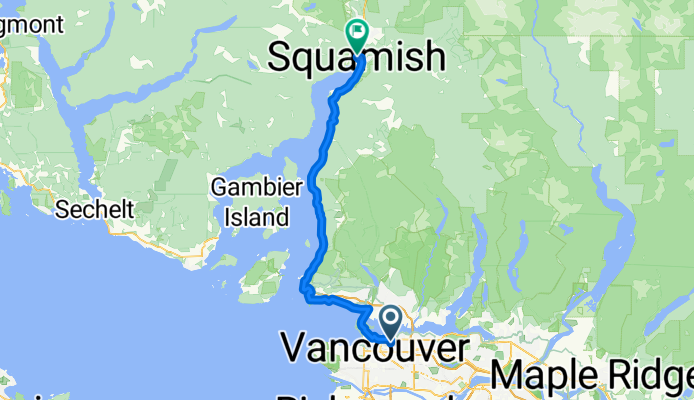Vancouver to Squamish