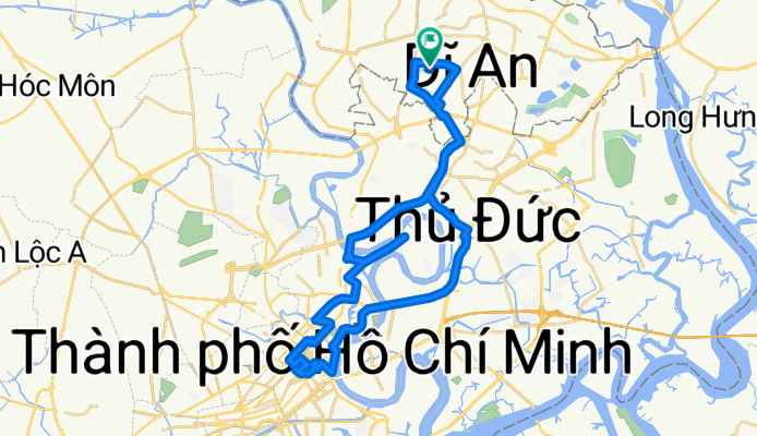 Thị xã Dĩ An to saigon
