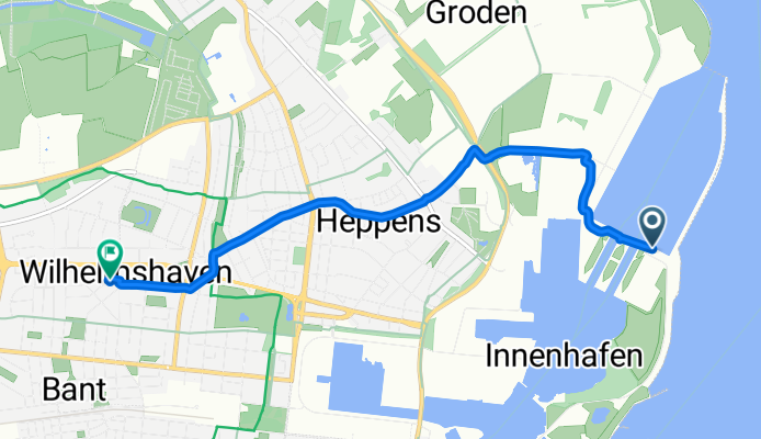 Gerade Fahrt in Wilhelmshaven