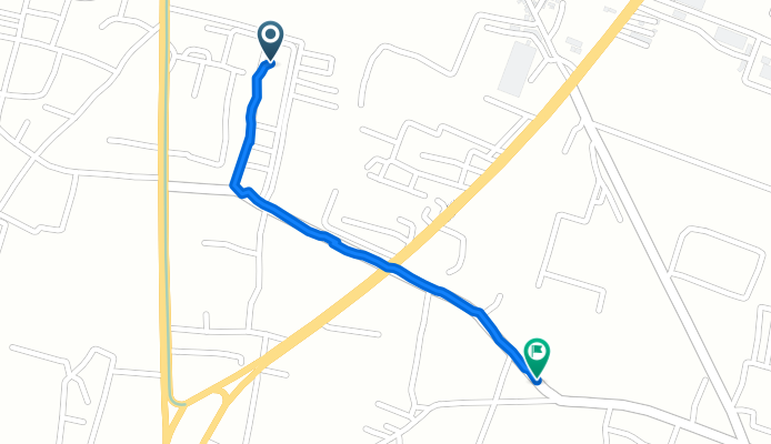 Moderate route in Kecamatan Gempol