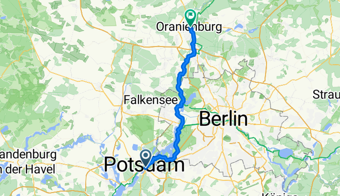 1.Etappe Potsdam--Oranienburg 60 Km