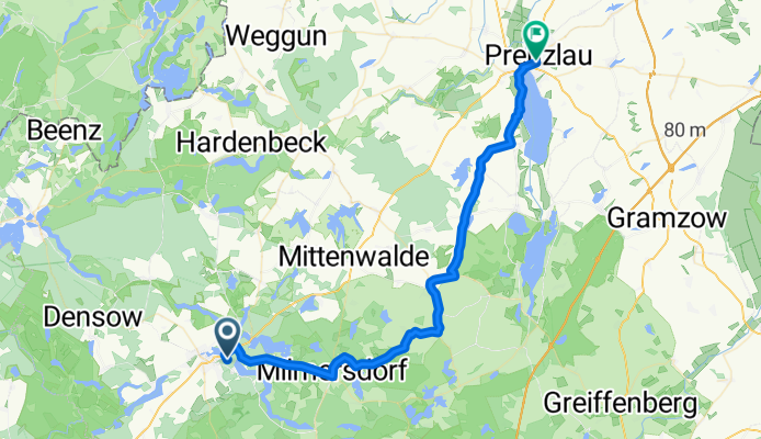 3.Etappe Templin--Prenzlau 45 Km
