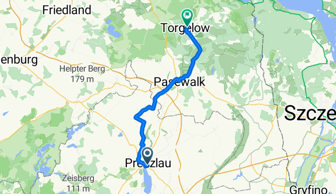 4.Etappe Prenzlau -- Torgelow 55 Km