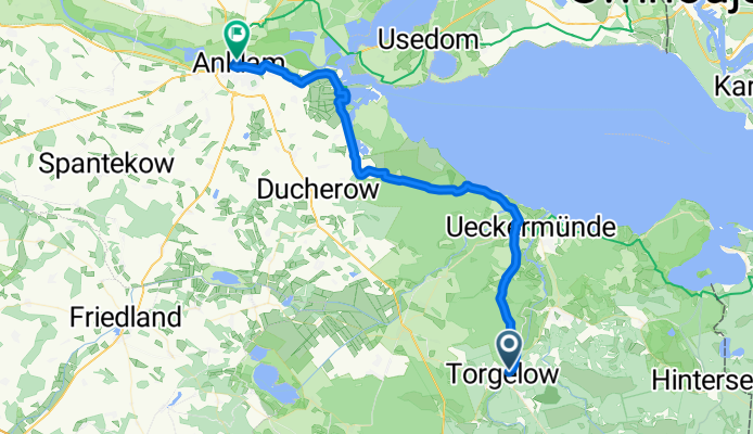 5.Etappe Torgelow -- Anklam 50 Km