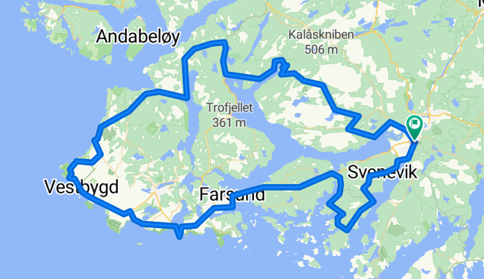 Landevei, Lyngdal - Farsund - Åpta - Lyngdal