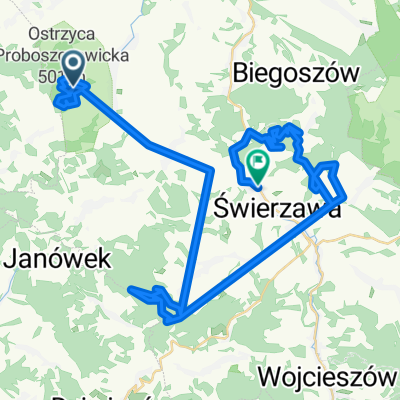 Ostrzyca, Okole, Dwa Wąwozy, Gozdno