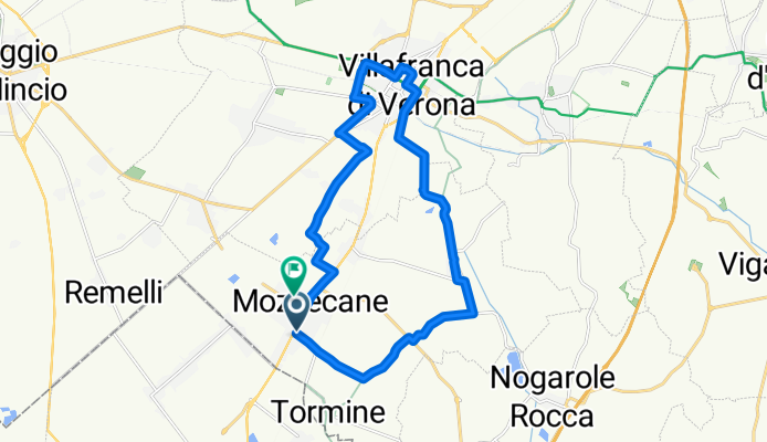 Giro a velocità costante in Mozzecane