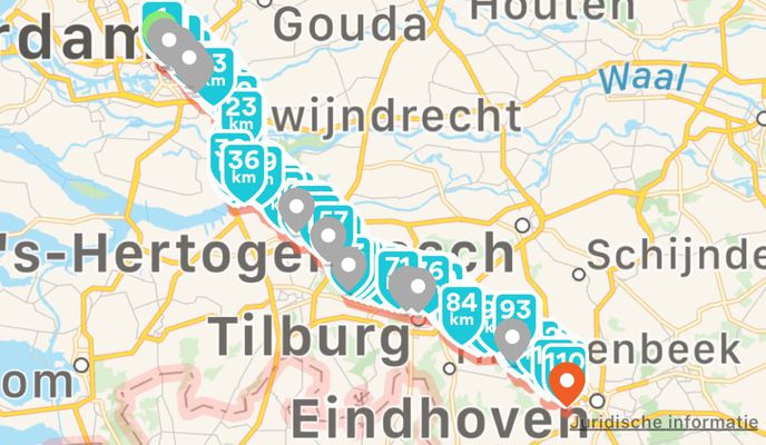 Foto 1 der Bikemap-Route "Rotterdam Veldhoven" Foto 1 der Bikemap-Route "Rotterdam Veldhoven"