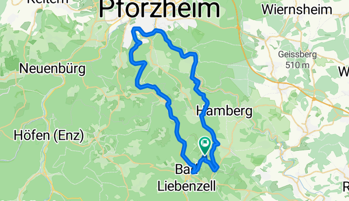 Monakam -&gt; Nagoldtal -&gt; Pforzheim -&gt; Würmtal
