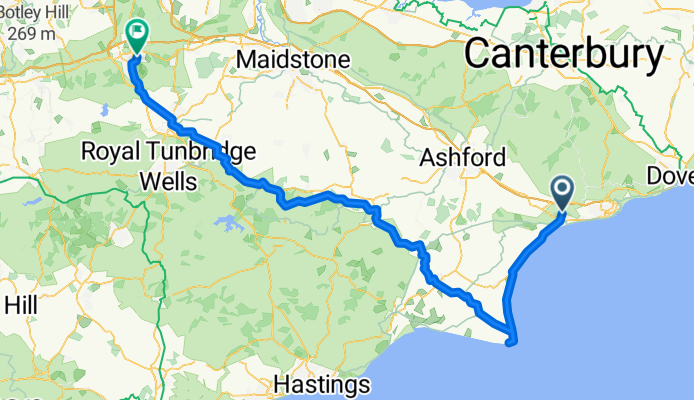 Hythe-Dungeness-Sevenoaks