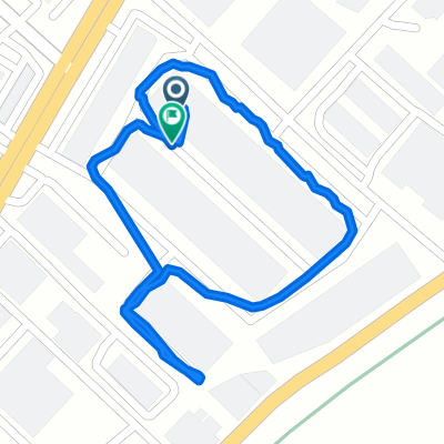 Evening walk around warehouses