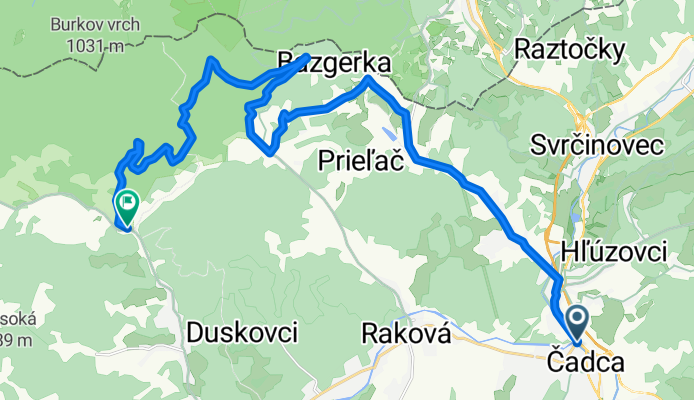 Čadca - Milošová - Megoňky - Hrubý Buk
