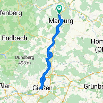 Lahntal-Radweg Marburg - Gießen 72 km