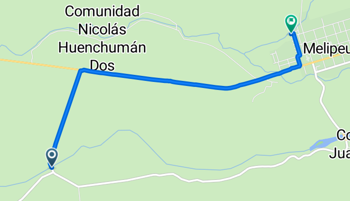Melipeuco - Santa María de Llaima, Melipeuco to Juan Pablo II, Melipeuco