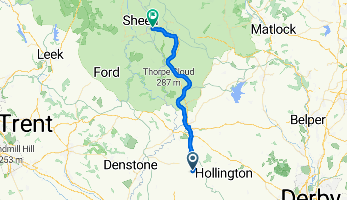 1–6 Rodsley Lane, Ashbourne to B5054, Buxton
