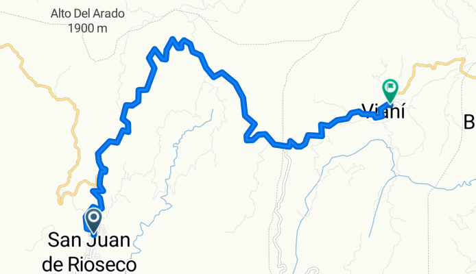 de San Juan de Rioseco a Vianí Cundinamarca