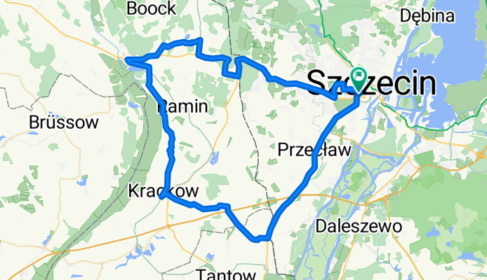 Szczecin-Rosówek-Krackow-Locknitz-Plowen-Bismark-Lubieszyn-Szczecin