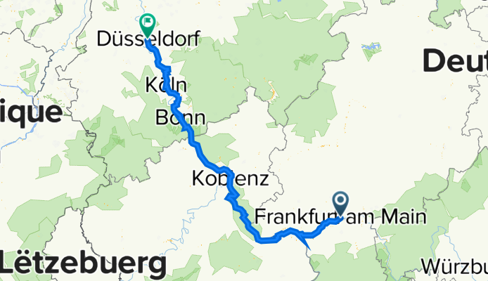 Frankfurt - Düsseldorf "linksrheinisch"