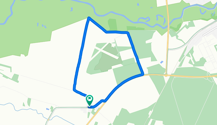 gå/cykel ture i Alslev 3 .hvid rute