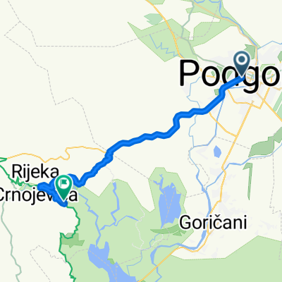 6. SKADARSKÉ JAZERO (variant 4): Podgorica - Rvaši - Riječany