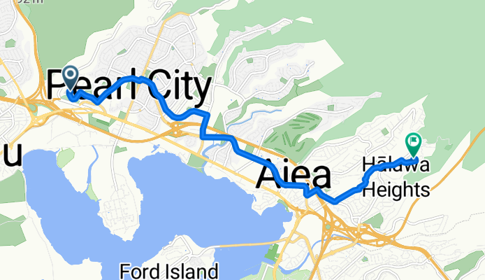 620 Cedar Dr, Pearl City to 540 Ball Rd, Halawa
