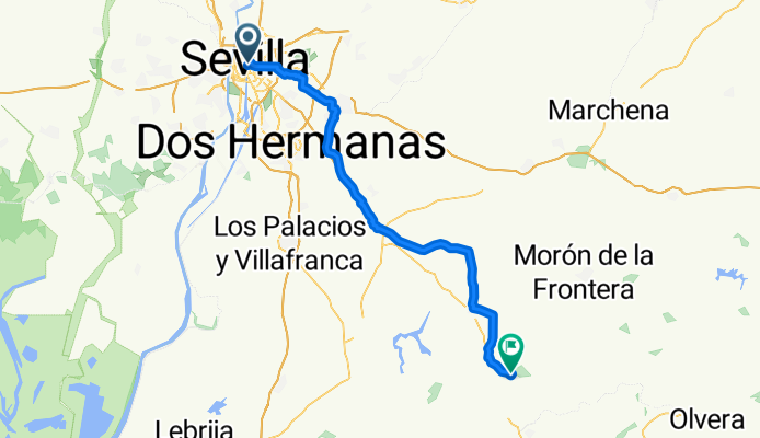 Calle Corral del Rey, 21, Seville to Calle de Ramón y Cajal, 5–7, Montellano