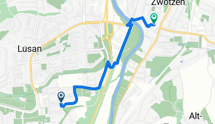 Gemütliche Route in Gera