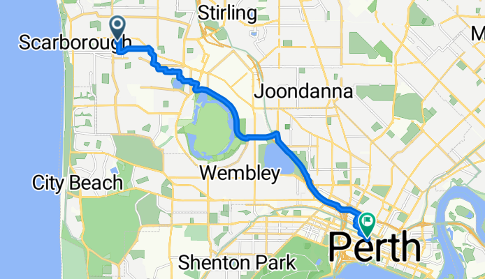 183 Westview Street, Scarborough to Postal Place, Perth