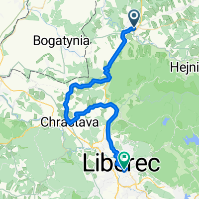 Frýdlant - Liberec přes Vítkov a Chrastavu