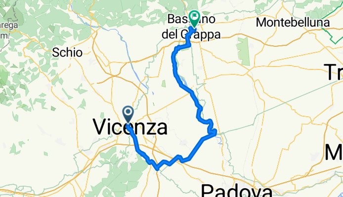vicenza-bassano del grappa 75,8 km 50 mt