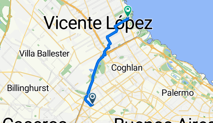 Ruta tranquila en Vicente López