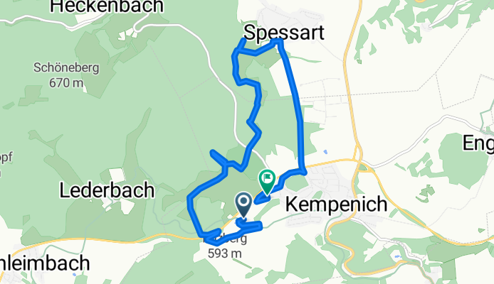 Gerade Fahrt in Kempenich