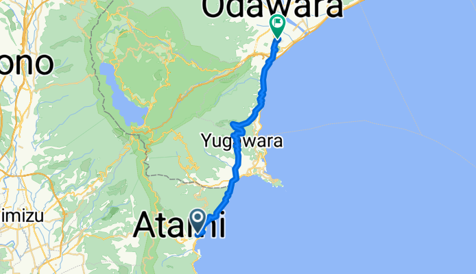 11-1, Tawarahoncho, Atami-Shi to 1-1, Shiroyama 1-Chōme, Odawara-Shi