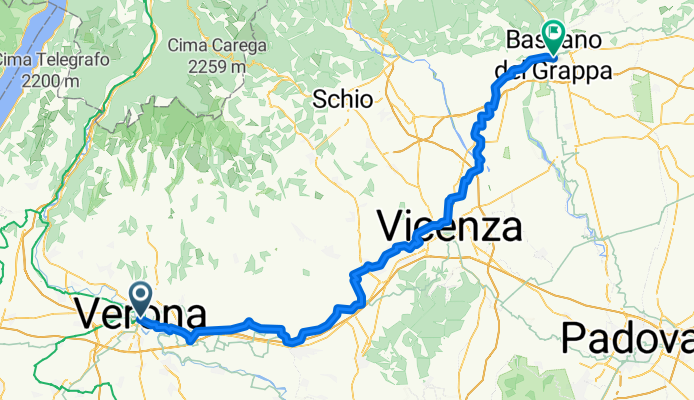 Etappe 5: Verona-Bassano del Grappa