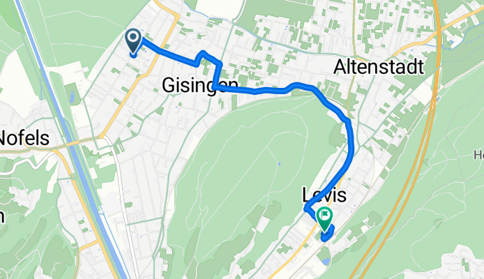 Austraße 60, Feldkirch to Amberggasse 10, Feldkirch