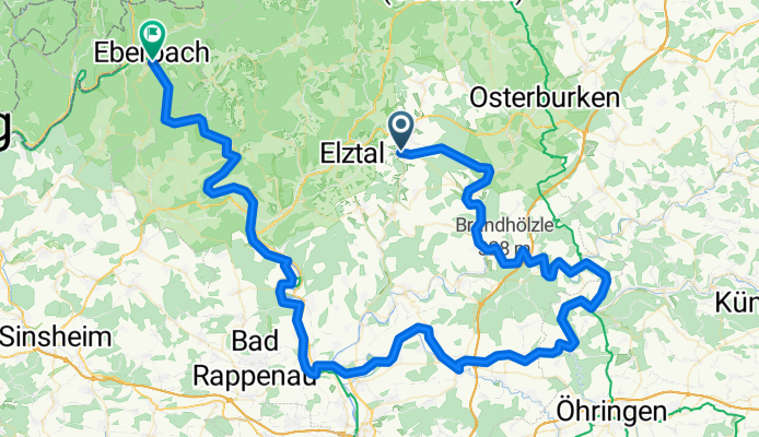 Schefflenz über Kocher und Bad Friedrichshall nach Eberbach