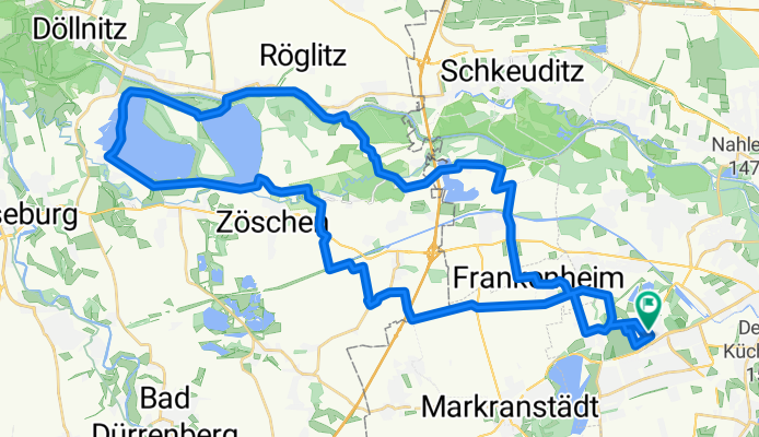 Leipzig(Schönau) nach Burgliebenau (Wallendorfer See) und zurück