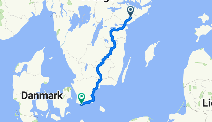 Välvesta - Växjö - Smygehuk (sverigeleden)
