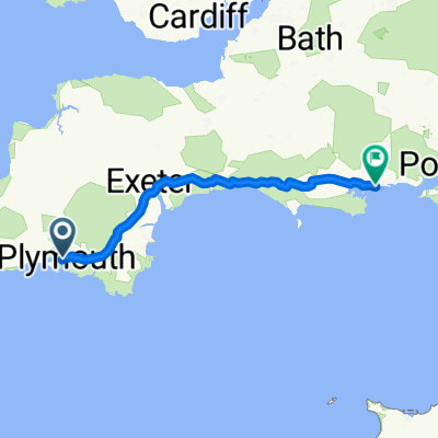 Plymouth to Bournemouth cycling