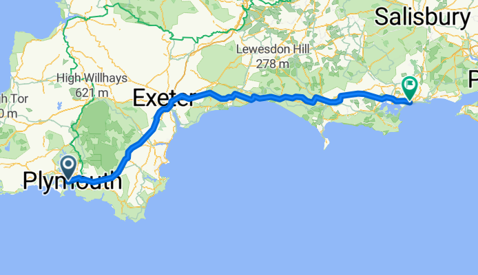 Plymouth to Bournemouth cycling