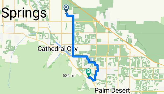 69422 Heritage Ct, Cathedral City to 71330–71380 Emmons Way, Rancho Mirage