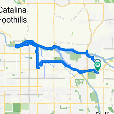 7603–7613 E Tanque Verde Rd, Tucson to 7602 E Edison St, Tucson