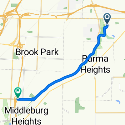 5364 Knollwood Dr, Parma to 17062–17142 E Bagley Rd, Middleburg Heights