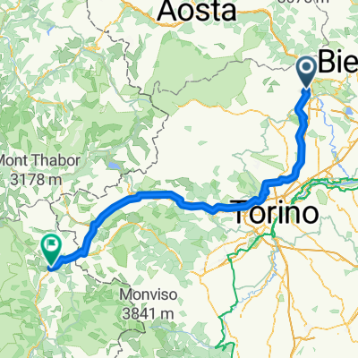 , Lessolo to Avenue du 159ème Régiment d'Infanterie Alpine, Briançon