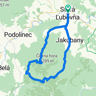 Stará Ľubovňa - Nová Ľubovňa - Kolačkov -Majerka - Jakubany