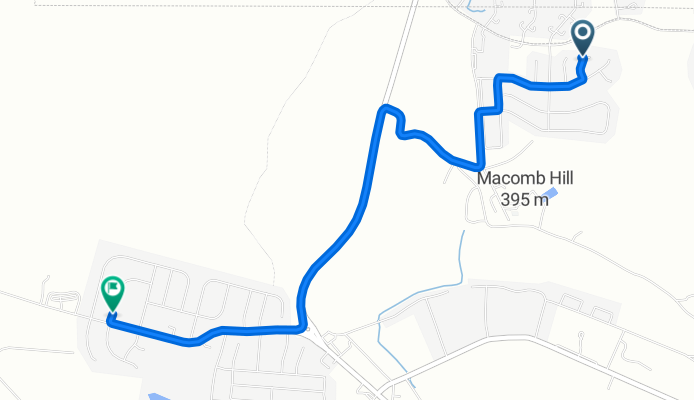 Moderate route in Fort Riley