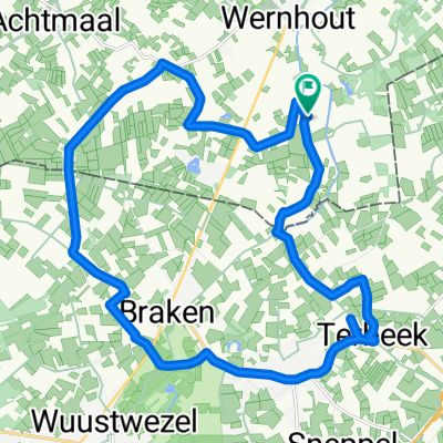 Sportieve route in Wernhout