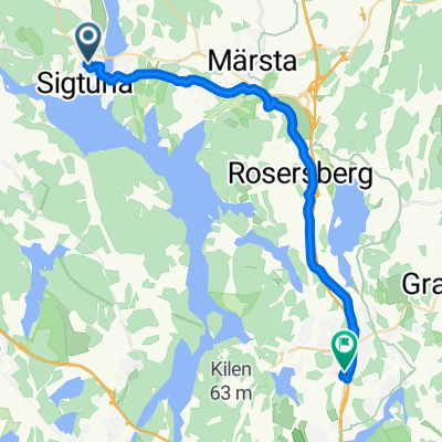 Sigtuna -Bredden / Väsby via Gamla Stockholmsvägen